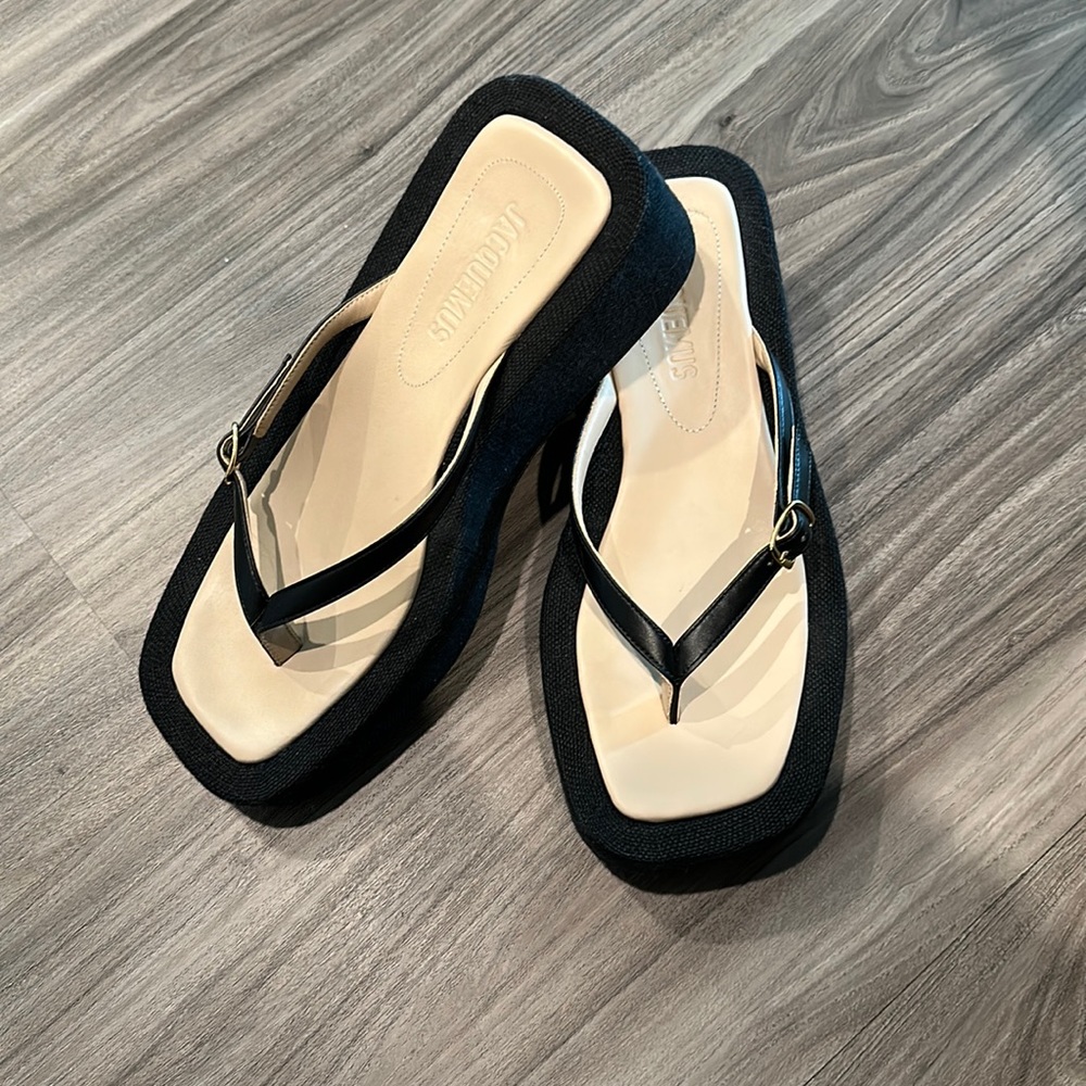 Jacquemus Les Tatanes Leather Platform Sandal